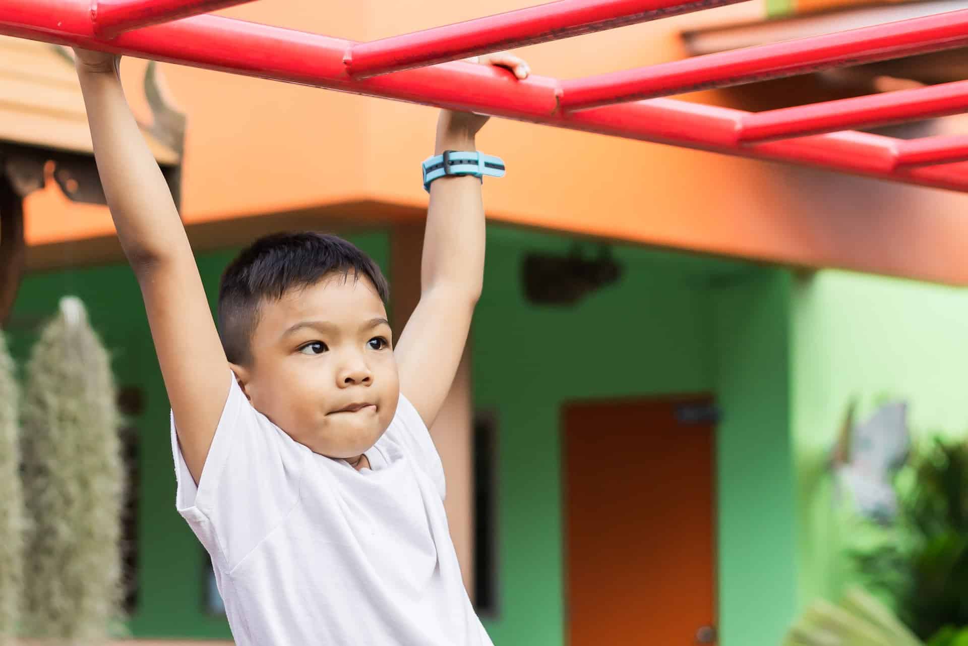 Kid exercise for health and sport concept
